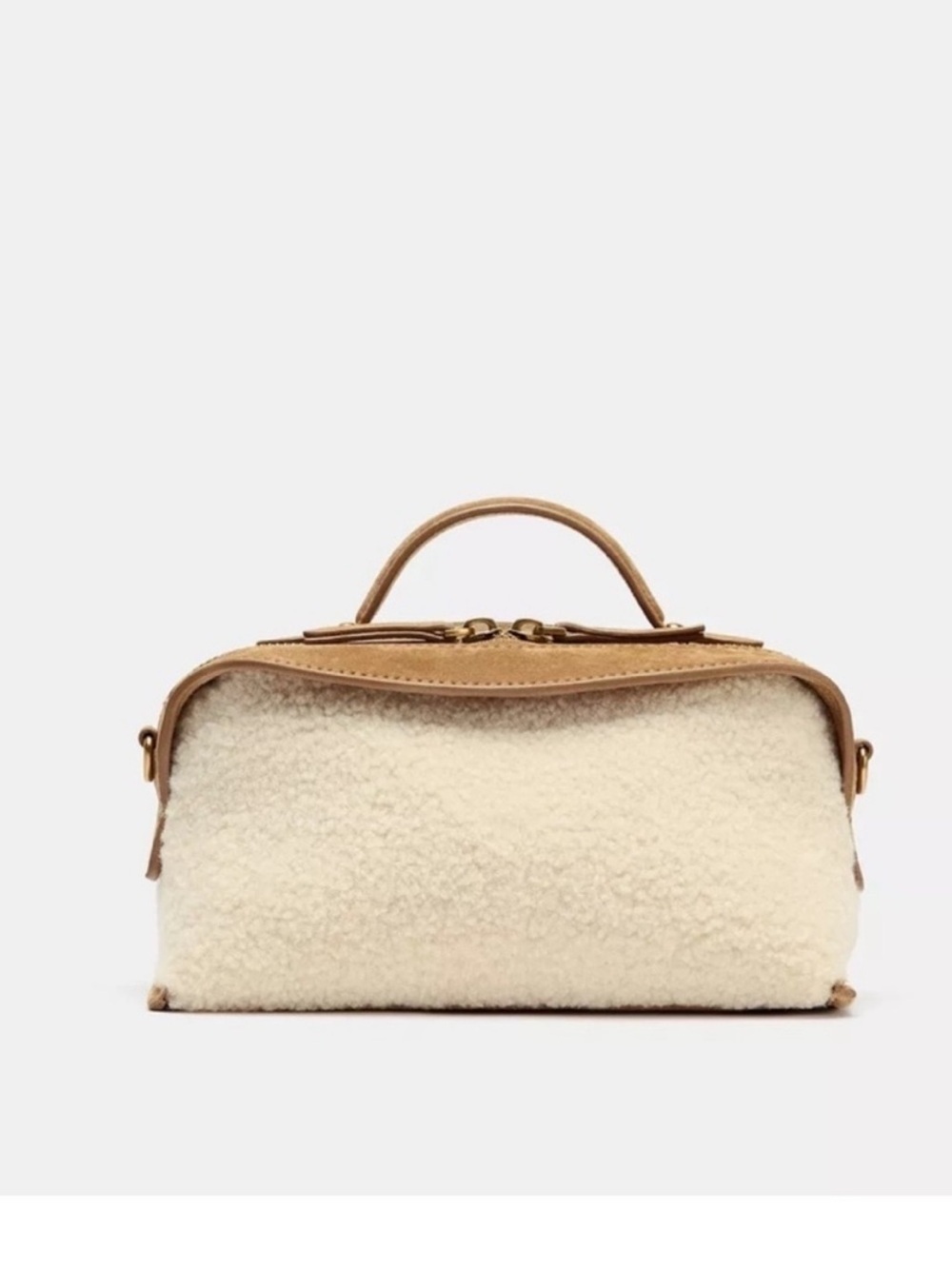 ZARA LONG SHEARLING BAG - Picture 3 of 9